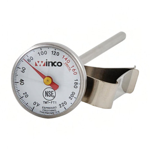 Frothing Thermometer 1IN Dial 5 Probe Wide Temperature Range 0 to 220F; -18 to 104C 1/Each