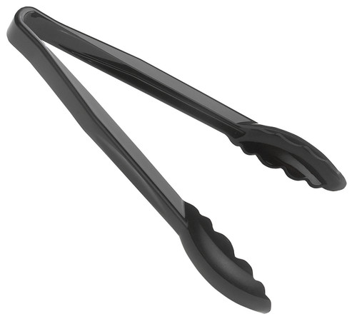 Camwear® Tongs 9 IN Black Scalloped 1/Each