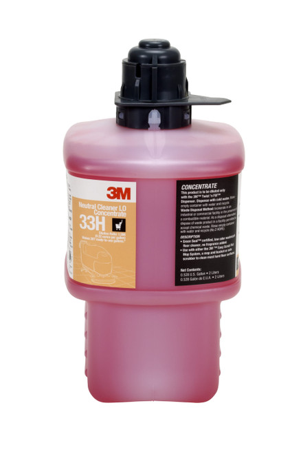3M™ 33H Unscented All Purpose Cleaner 2 L Neutral Concentrate No Rinse With Gray Cap 1/Box