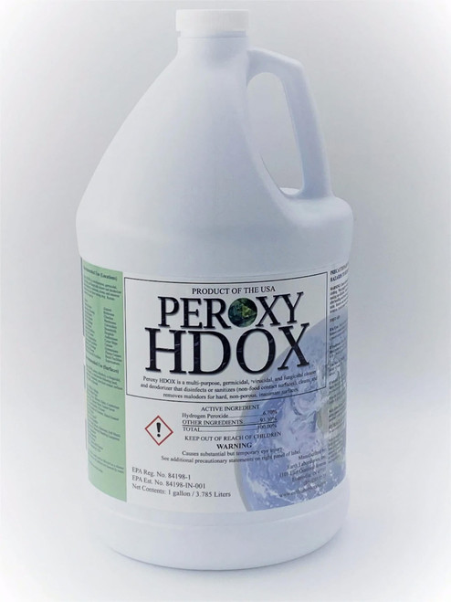 Peroxy HDOX All Purpose Cleaner One-Step Disinfectant Sanitizer 1 GAL Multi Surface Concentrate Virucidal 4/Case