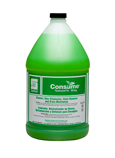 Consume® Vanilla Cleaner Stain Remover Drain Maintainer Digestant Deodorizer 1 GAL Alkaline Bacteria Fortified 4/Case