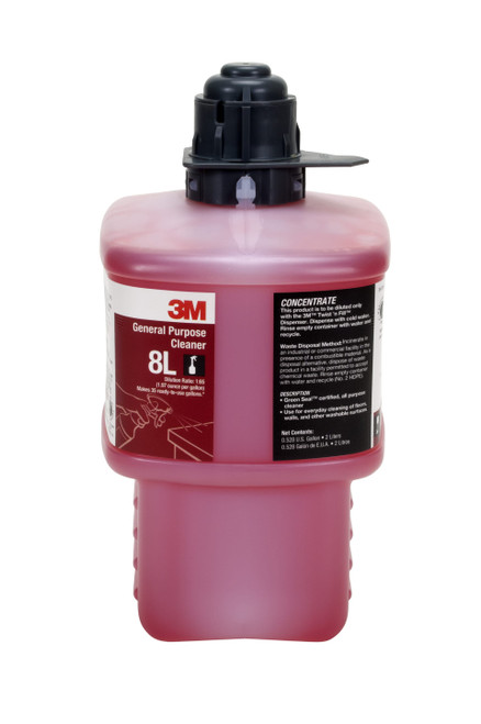 3M™ Twist 'n Fill™ 8L All Purpose Cleaner 2 L Concentrate With Black Cap 1/Box