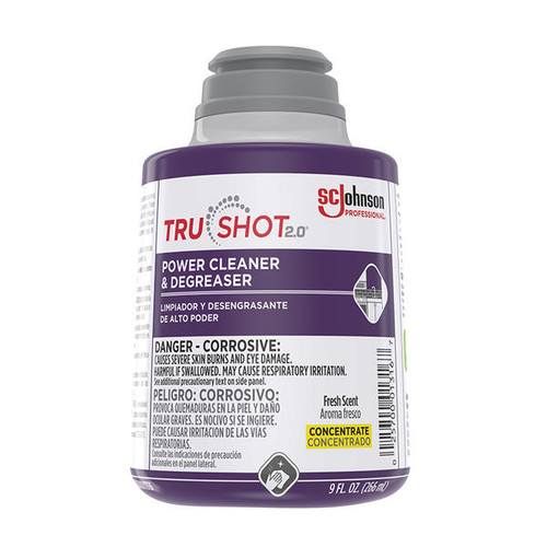TruShot 2.0® Power Fruity Floral Cleaner & Degreaser 10 FLOZ Multi Surface Alkaline Concentrate 4/Case