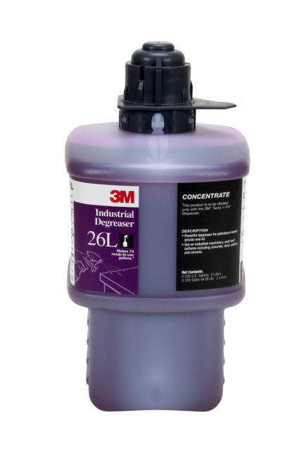 3M™ 26L Degreaser 2 L Industrial No Rinse Concentrate 6/Case