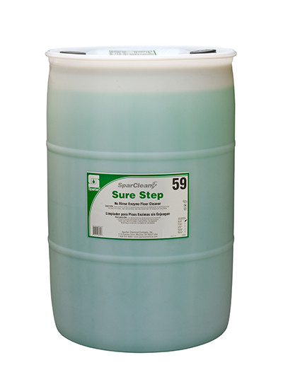 SparClean® Sure Step™ 59 Clean Scent Floor Cleaner 55 GAL Neutral Concentrate Enzymatic 1/Drum