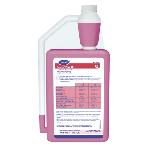 Revive® Plus SC Citrus Scent Floor Maintainer 32 FLOZ Daily Burnishing Liquid Concentrate 6/Case