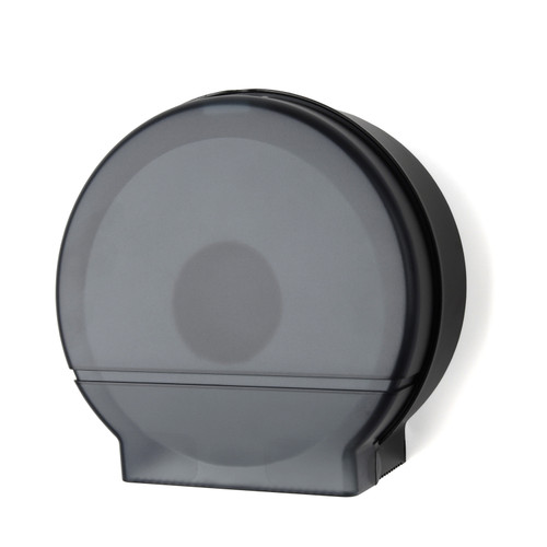 Palmer Fixture Single 9” Jumbo Tissue Dispenser w/ 2¼” & 3³/₈” Adaptor Black Translucent RD0026-02F