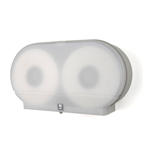 Palmer Fixture Twin 9” Jumbo Tissue Dispenser 3³/₈” Core Only White Translucent RD0027-03