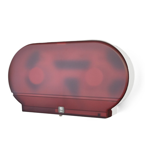 Palmer Fixture Twin 9” Jumbo Tissue Dispenser 3³/₈” Core Only Red Translucent RD0027-26