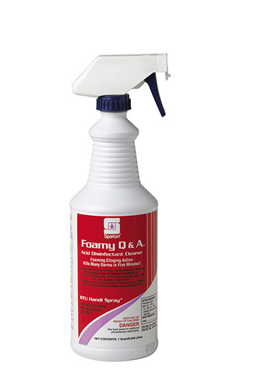 Foamy Q & A® Floral Disinfectant 1 QT Acidic RTU Acid-Based Ready to Use 12 Count/Case