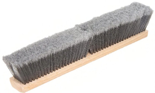 Floor Brush 18 IN Fiber Gray Flagged Bristles 1/Each
