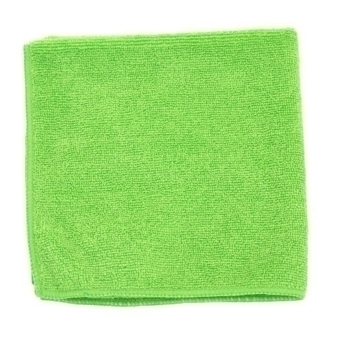 MicroWorks® Cleaning Towel 16X16 IN Microfiber Green 300 GSM Non-Abrasive 12 Count/Pack 18 Packs/Case