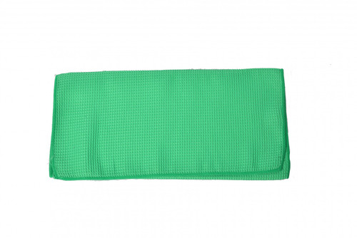 Cleaning Cloth 9.5X20 IN Microfiber Green Waffle 1/Pack