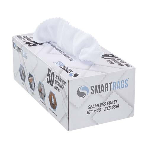 HOSPECO® SmartRagsXL Cleaning Cloth 16X16 IN Microfiber White Square Pop-Up Box 400/Case
