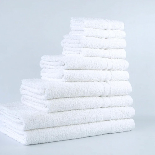 Washcloth 12X12 IN Cotton Ring Spun Platinum 12/Dozen