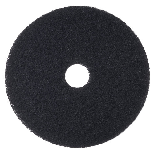 3M™ Scotch-Brite™ Stripping Pad 11X1 IN Black Non-Woven Polyester Fiber Natural Fiber 175-600 RPM Center Hole 5/Case