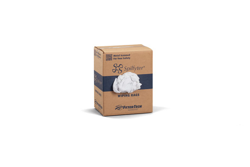 Spilfyter™ Rags 10 LB Flannel White Reclaimed Box 1/Case