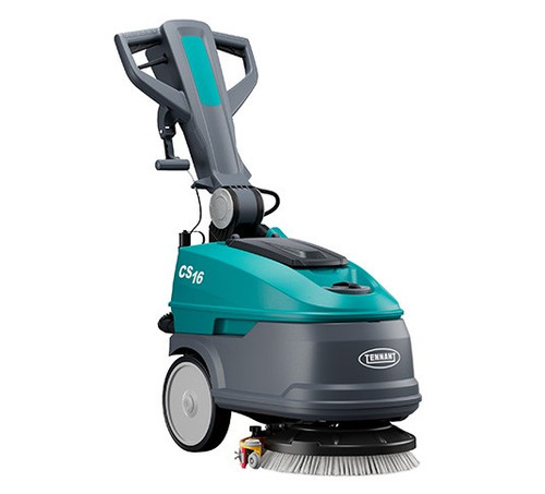 CS16 Micro Walk Behind Scrubber 3.9 GAL 13.8IN  On-Board Charger Pad Disk Foldable Handle Lithium-Ion Battery 1/Each