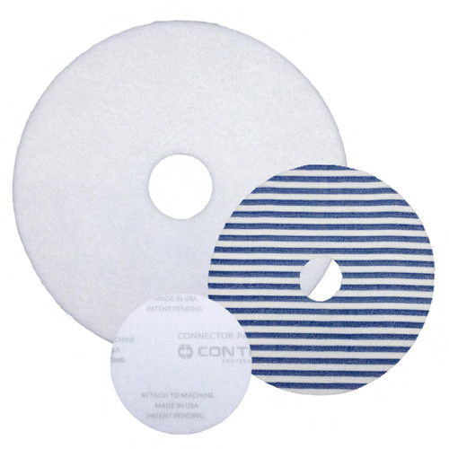 Durham™ Scrubbing Pad 20 IN White Blue Microfiber 100/Case