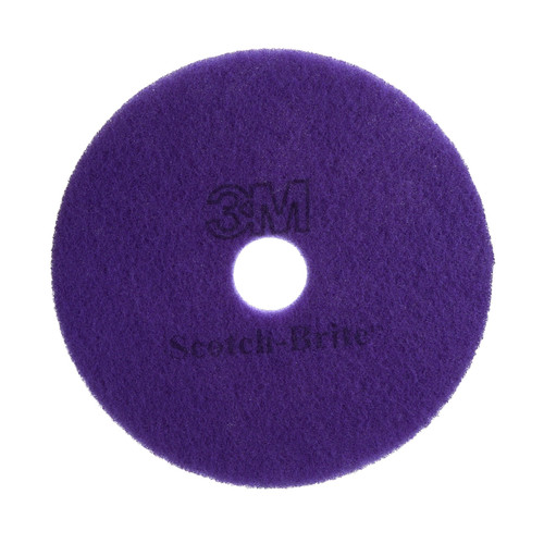 Scotch-Brite™ Cleaning Pad 12X1 IN Purple Nylon Fiber Polyester Fiber 150-3000 RPM Diamond Fine Center Hole 5/Case