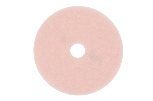3M™ Eraser™ 3600 Burnishing Pad 19X1 IN Pink Non-Woven Polyester Fiber 1500-3000 RPM Center Hole 5/Case
