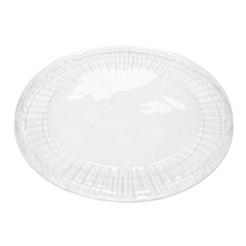 Lid Flat 9.88 IN PET Clear Round For Container Center Snap Jewel 200/Case