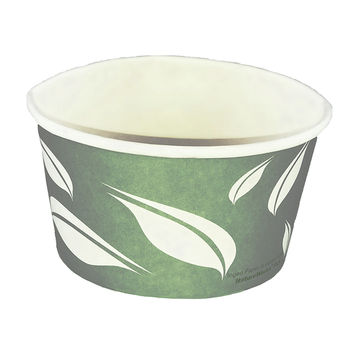 Hot Food Container Base 12 OZ Paper PLA Stock Print Round 1000/Case