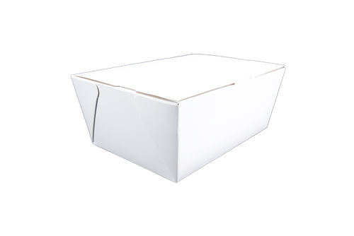 ChampPak #4 Take-Out Box 7.75X5.5X3.5 IN Paperboard White Classic 160/Case