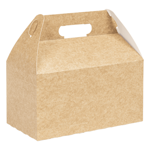 Take-Out Box Barn 9.5X5X5 IN Kraft Automatic Bottom With Handle 100/Case