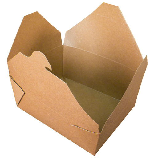 Bio-Plus Terra II® #8 Take-Out Box 6.75X5.5X2.5 IN Paper Kraft Rectangle 300/Case