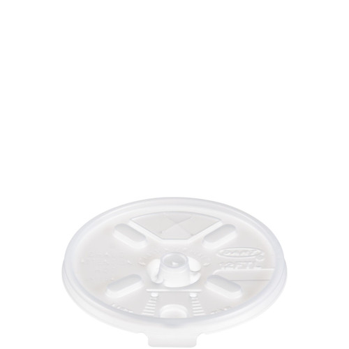 Dart® Lid 3.57X0.39 IN HIPS Translucent For 6-12 OZ Take-Out Container Base Lift Back Closing Tabs With Hole 100 Count/Pack 10 Packs/Case