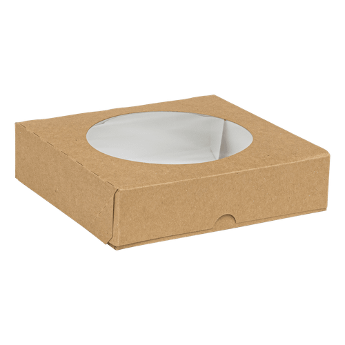 Multi-Purpose Take-Out Box 7 IN Kraft With Window 300/Case