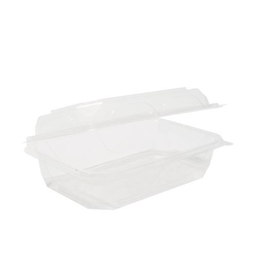 Take-Out Container Hinged 8X6 IN PET Clear Rectangle 200/Case