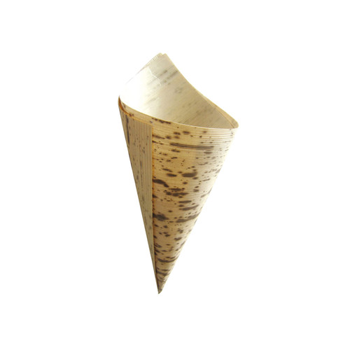 Take-Out Cone 1.5 OZ Bamboo Leaf Natural 100 Count/Pack 10 Packs/Case 1000 Count/Case