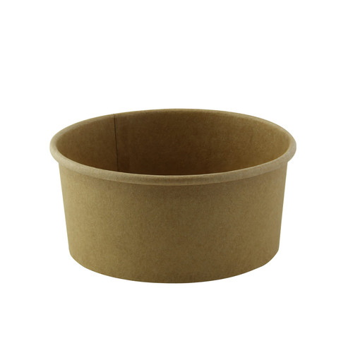Food Container Base 12 OZ Paper Kraft Microwave Safe Freezer Safe 50 Count/Pack 10 Packs/Case 500 Count/Case