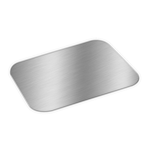 Lid Flat 8.5X6 IN Foil-Lined Paper Silver White Oblong For Container 500/Case