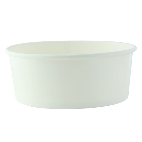 Food Container Base 24 OZ Paper White Round Grease Resistant 45 Count/Pack 8 Packs/Case 360 Count/Case