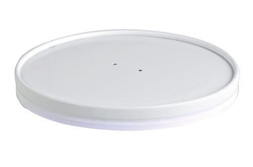 Lid Flat 5.9X1 IN Paper White Round For Container 45 Count/Pack 8 Packs/Case 360 Count/Case
