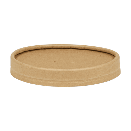 Lid Large (LG) Paper Kraft For 16-24-32 OZ Squat Container 500/Case