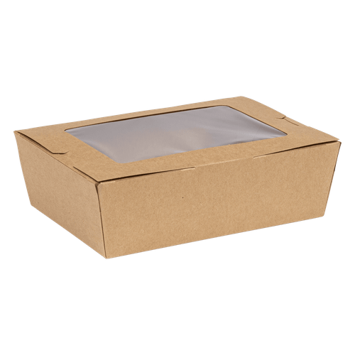 INNOBOX EDGE™ #3 Take-Out Box Kraft With Window Leak Resistant 160/Case