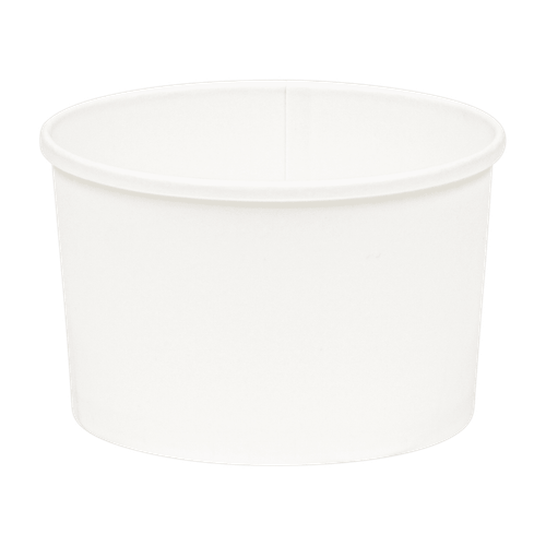 Soup Food Container Base 16 OZ SBS Paperboard White Squat Leak Resistant 500/Case