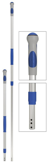 Mop Handle 38-72IN Blue Aluminum Rubber Telescoping 1/Each