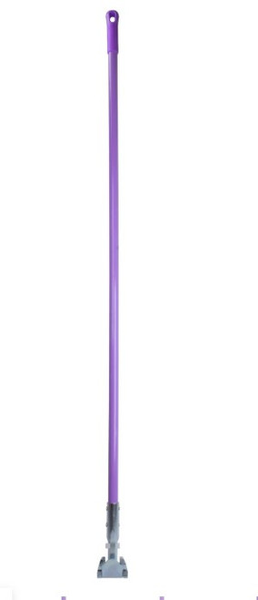 Sparta® Dust Mop Handle 60 IN Purple Fiberglass Galvanized Steel Clip-On Sliding Collar Lock Hanger Hole 12/Each