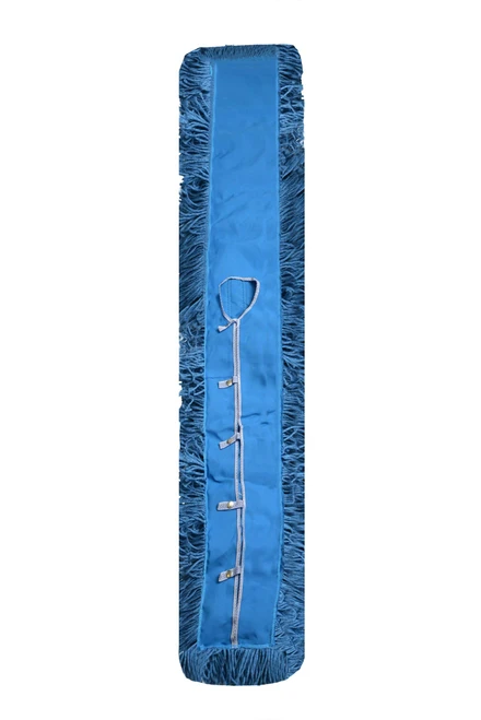 Dust Mop Head 5IN X60FT Blue Microfiber Static Charged 1/Each