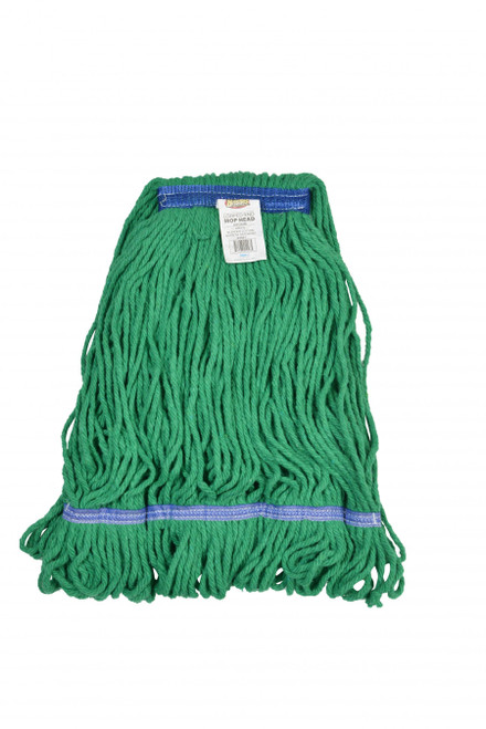 Mop Head Medium (MED) Green Cotton Blend (80% Cotton, 20% Polyester) 1IN Narrow Headband Looped 1/Each
