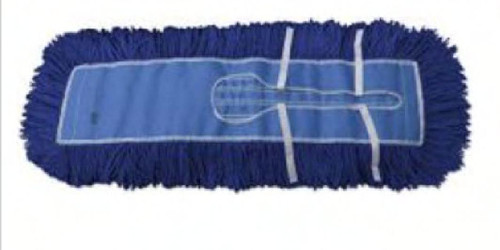 Dust Mop 24X5 IN Blue Cotton Synthetic Fiber Loop End Launderable 1/Each