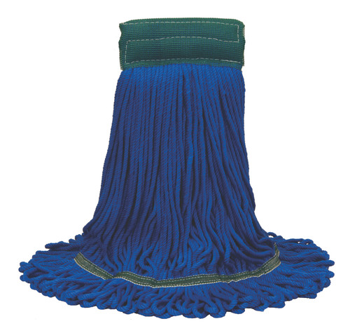 MaxiPlus® Mop Head Medium (MED) Blue Microfiber Loop End 5IN Headband 12/Case