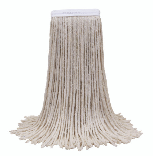 MaxiCotton™ Mop Head 20X6X1 IN 32 OZ White Cotton 4PLY 1.25IN Narrow Headband 12/Case