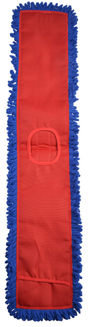 Dust Mop 48X5 IN Blue Microfiber With Hook & Loop 1/Each