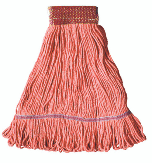MaxiClean® Mop Head Small (SM) 13.5X6X1 IN Orange Cotton Synthetic Blend 4PLY Loop End 5 IN Headband 1/Each